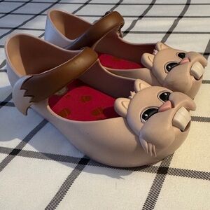 Beige Kids' Shoes with Animal Design